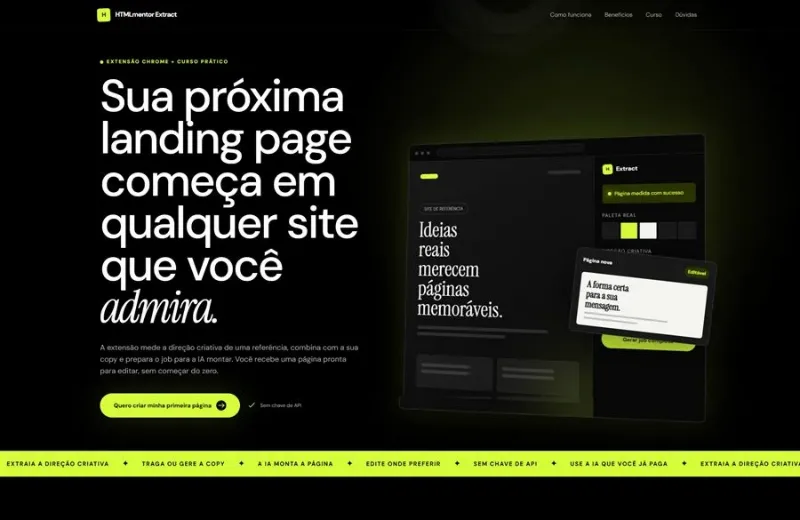 Prévia da página do produto HTMLmentor Extract